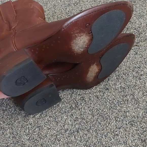 Cuero Leather boots-size 8.5 Cognac Brown 8.5 western pointed toe ankle boots - Picture 8 of 8